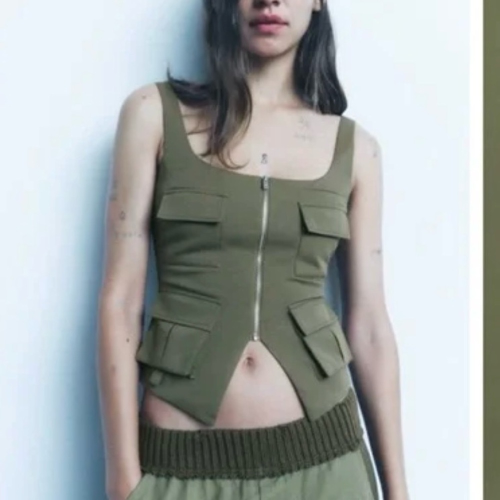 ZARA Utility Vest with Pocket